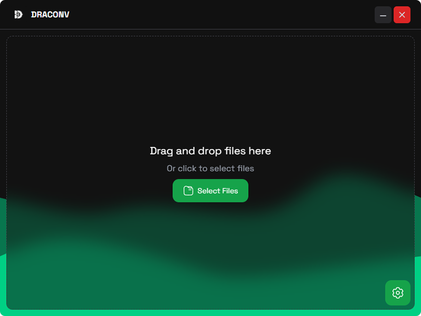 Drag or drop files for easy conversion